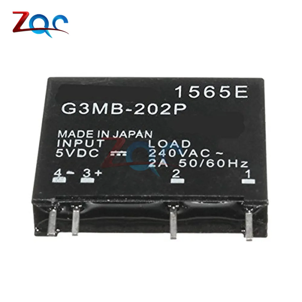 Relay Module G3MB-202P G3MB 202P DC-AC PCB SSR In 5V DC Out 240V AC 2A Solid State Relay Module