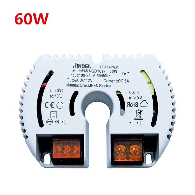 AC 100-240V To DC12V Constant Voltage LED Driver 12W 20W 40W 60W