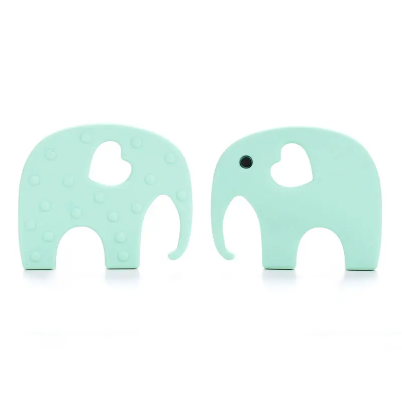 Silicone Elephant Teether 1pc Soft Baby Teething Pendant Necklace Chew Toys Silicone Beads Baby High Quality Silicone Jewelry