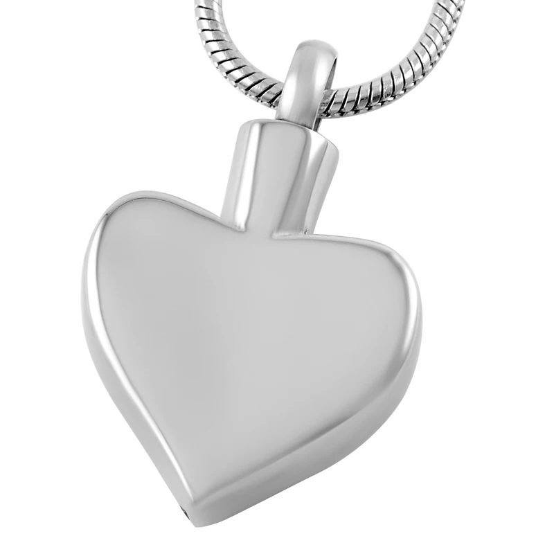 CMJ9534  Stainless Steel &Crystal Inlay Beautiful Heart Urn Necklace  Ashes Keepsake  Pendant for  Mom Wife Friends