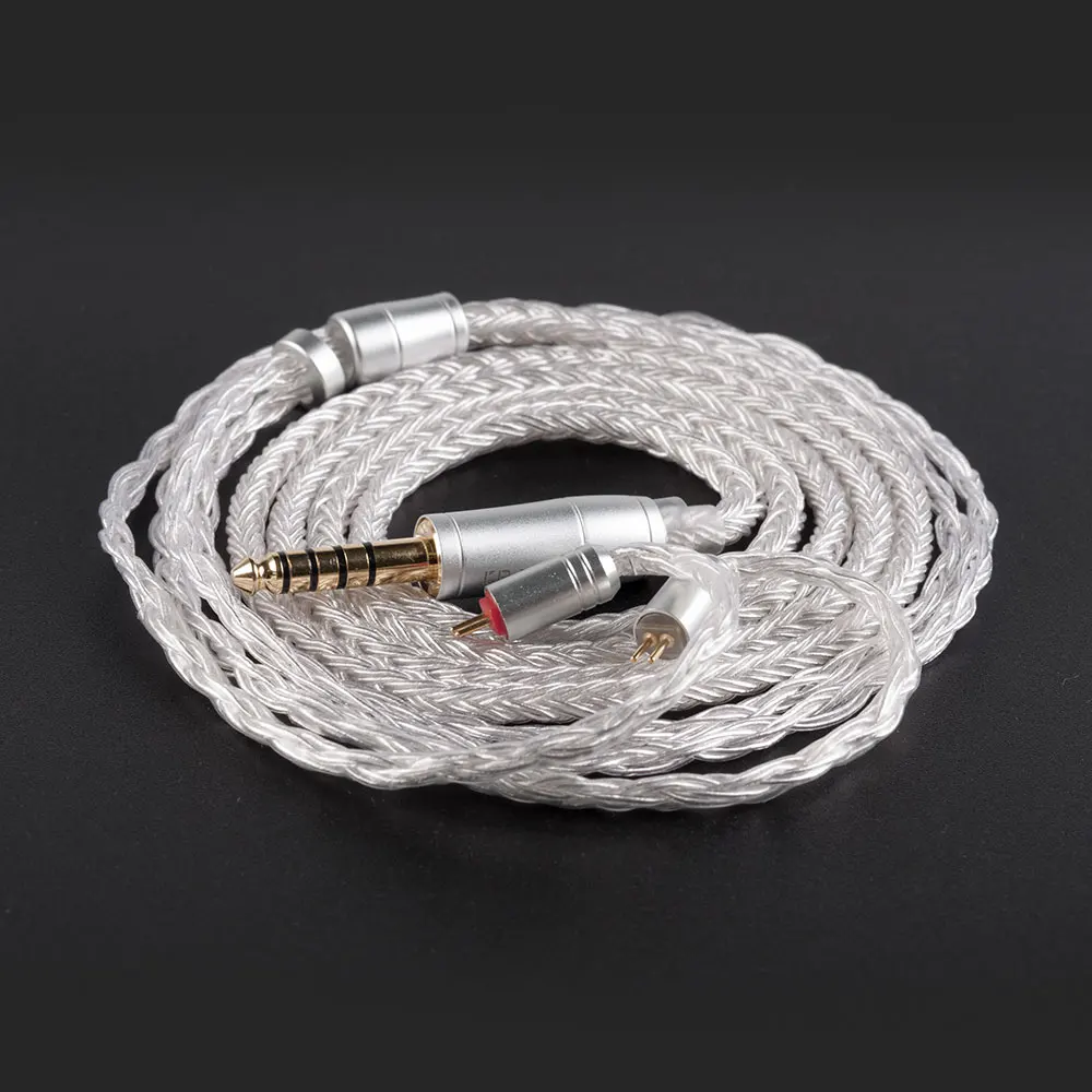 KBEAR 16 Core Upgraded Silver Plated Balanced Cable 2.5/3.5/4.4MM With MMCX/2pin/QDC Connector For BLON BL-01 BL-03 KBEAR KS2