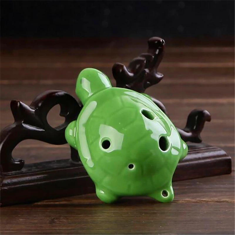 

6 Hole alto Ocarina Flute Cartoon Tortoise Wind Orff Musical Instruments flute Ceramic Flauta for childen Student play