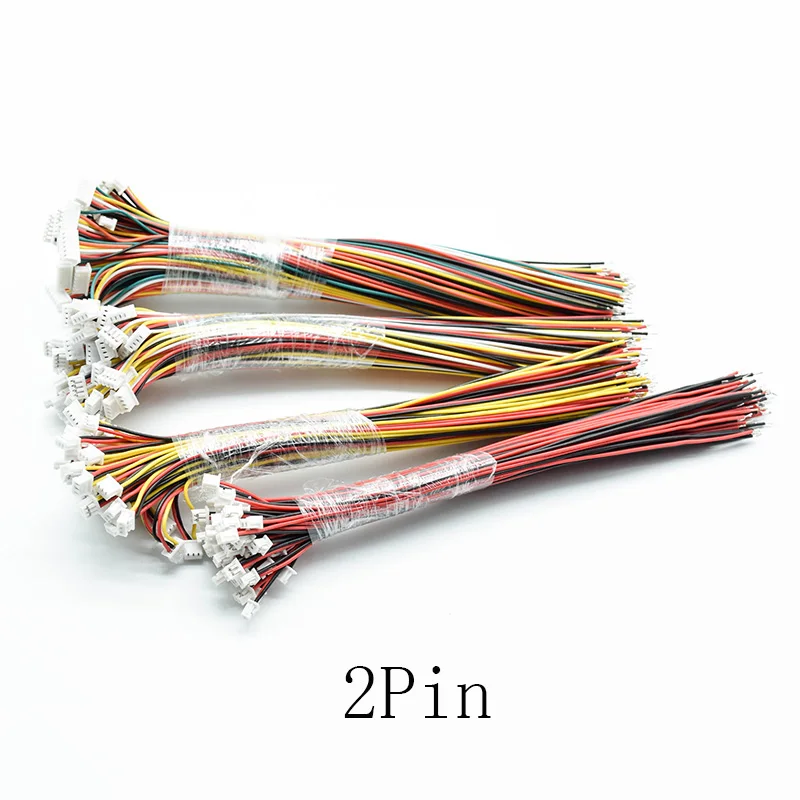 5pcs  Female Cable Connector XH 1.25mm JST 2/3/4/5/6Pin Single Head/Double  Head  Plug With 15cm Electronic Wire Connectors