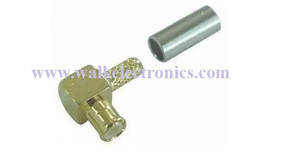 MCX male right angle, male right angle MCX connector, MCX connctor for RG174, RG316, LMR100 cable, gold plated, 50ohm