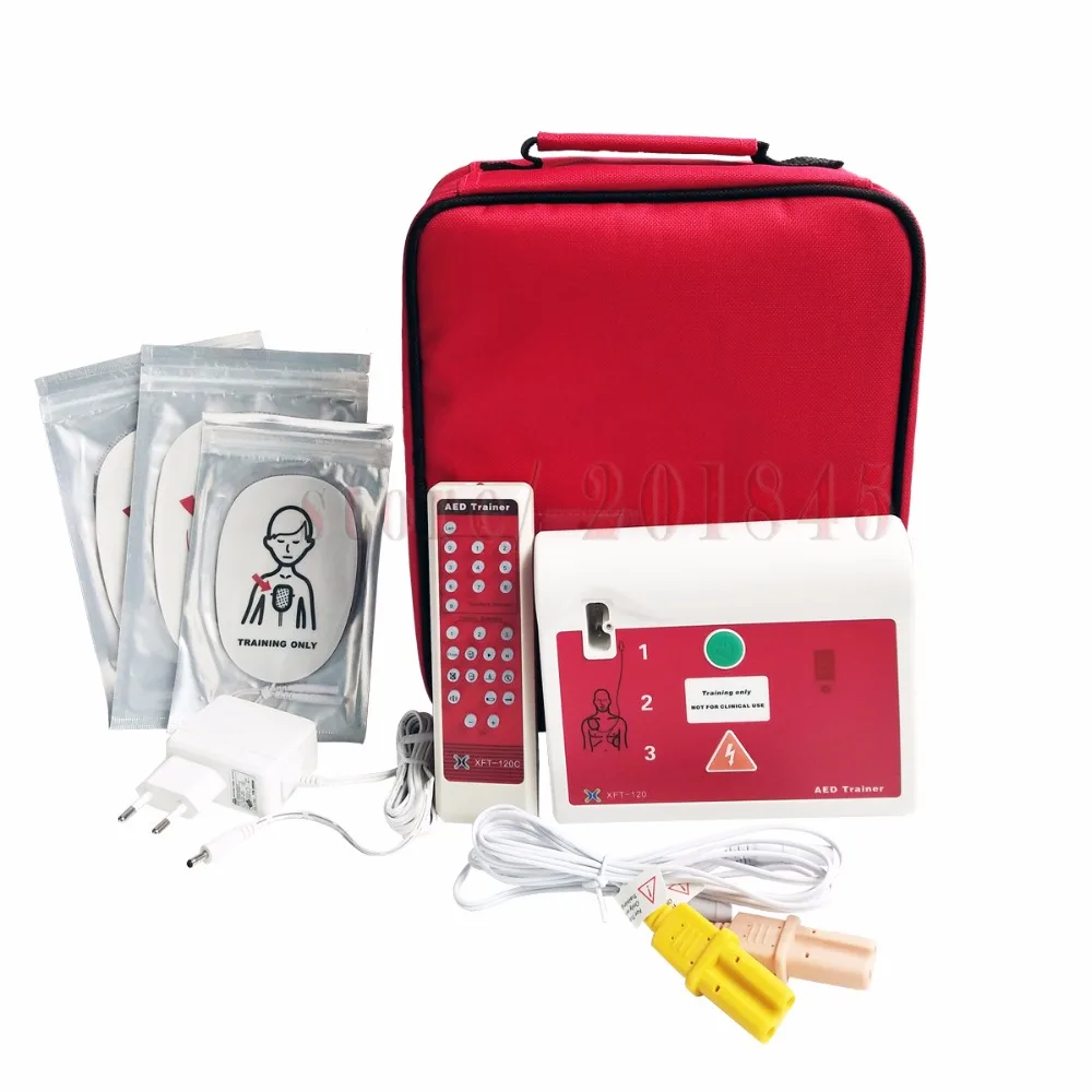 

10Pcs/Lot AED Trainer XFT-120C First Aid CPR Training Device Practice Machine Emergency Skill Teaching Unit In English n French