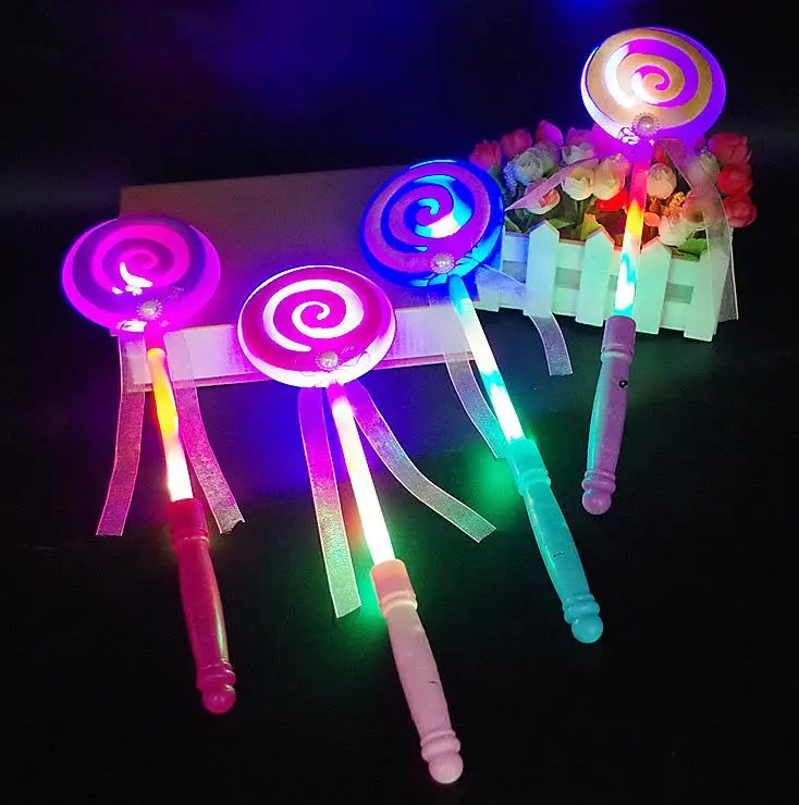 

Lighting up flashing Lollipop wand LED glow stick Funny Halloween Christmas Hen Club Party Accessory kids girl fancy dress props