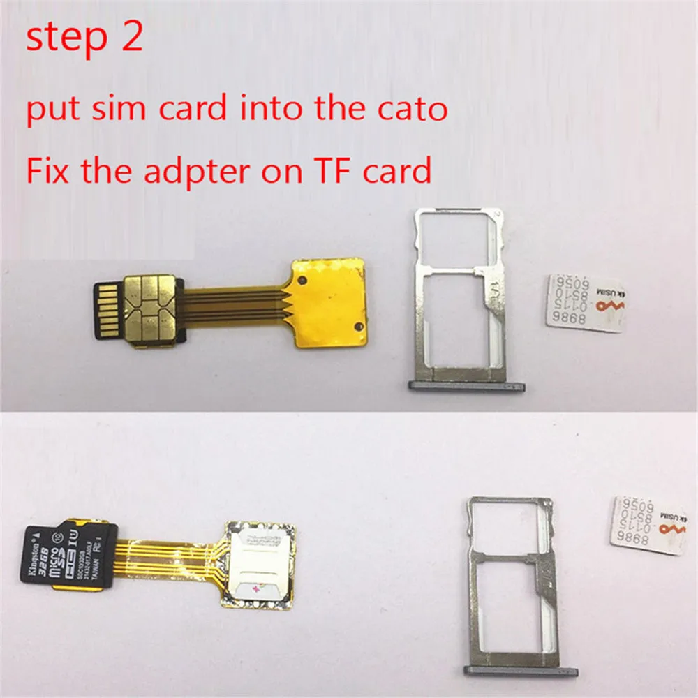 LINGHUANG SIM Extender Card Reader Micro SD Hybrid Double Dual-Sim Card Nano Sim Extension Adapter for Xiaomi Redmi Huawei