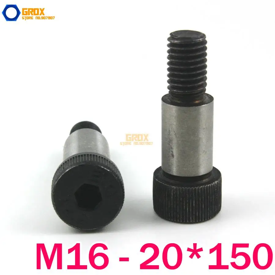 

2 Pieces M16 Threaded 20*150mm 12.9 Grade Alloy Steel Hexagon Socket Head Shoulder Screw Bolt