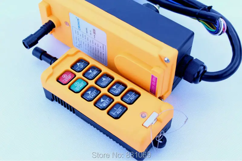 1pcs HS-10 AC/DC12V 10 Channels Control Hoist Crane Radio Remote Control Sysem Industrial Remote Control Brand New