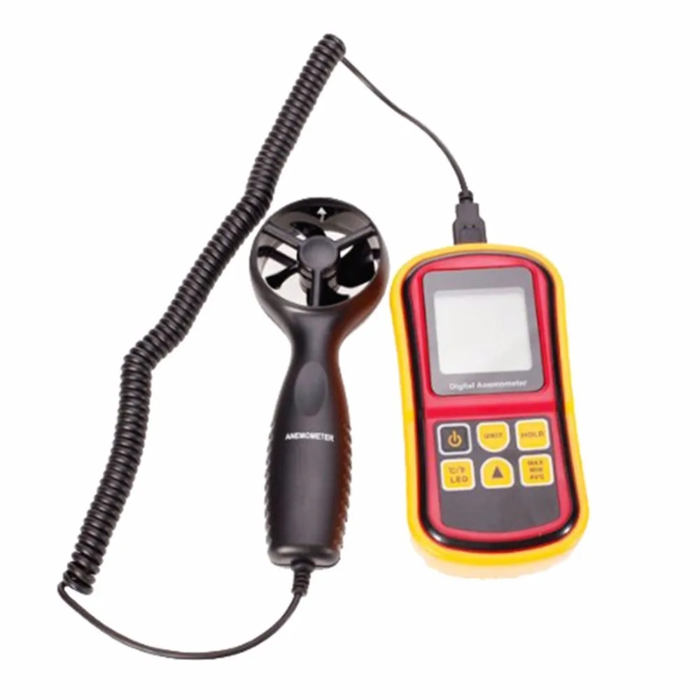 

GM8901 High Accuracy Digital Anemometer Wind Meter Air Velocity Temperature Meter 0-45m/s With LCD Backlight