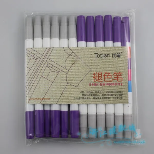 Japan And South Korea Gifted Pen Fade Gas One Purple One Removal Consumption Pen Double Heads Hydrolysis T Stitch