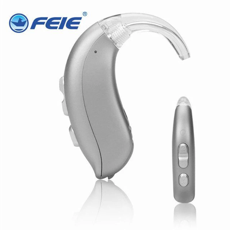 2024 Best Digital Hearing Aids BTE Adjustable Tone Sound Amplifier Portable Ear Aids for Elderly Moderate to Severe Loss