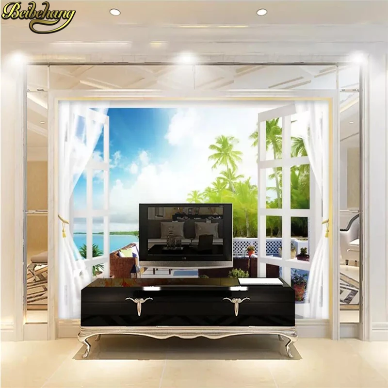 Beibehang Menyesuaikan Ukuran Tinggi Cepat HD Mural 3D Wallpaper Ruang Balkon Eropa Papel De Parede Wallpaper untuk Dinding 3 D