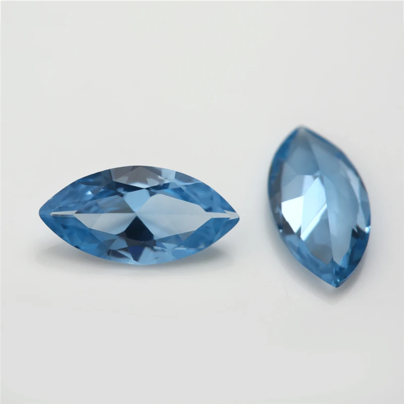 Marquise-Schliff Synthetischer Spinell Blaue Lose Steine 3x6mm-8x16mm 106 109 113 120 Farbe für Schmuckherstellung – Detail 4