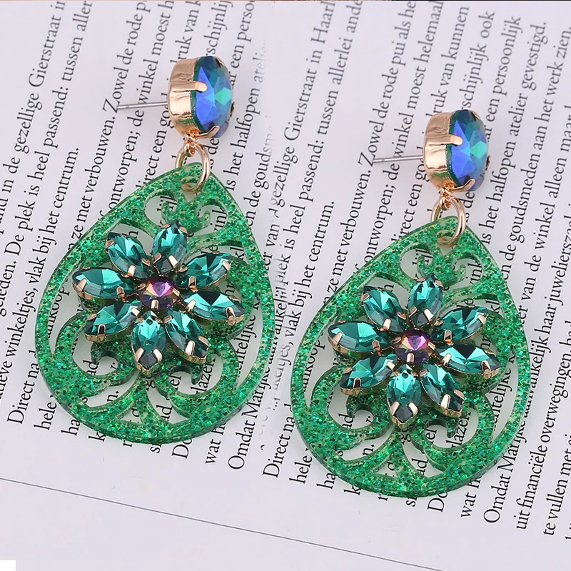 Sehuoran Resin Water Drip Earrings For Woman Crystal Earrings Oorbellen Brincos Bohemian Fashion Jewlery 2018 New Hot Sale Gifts