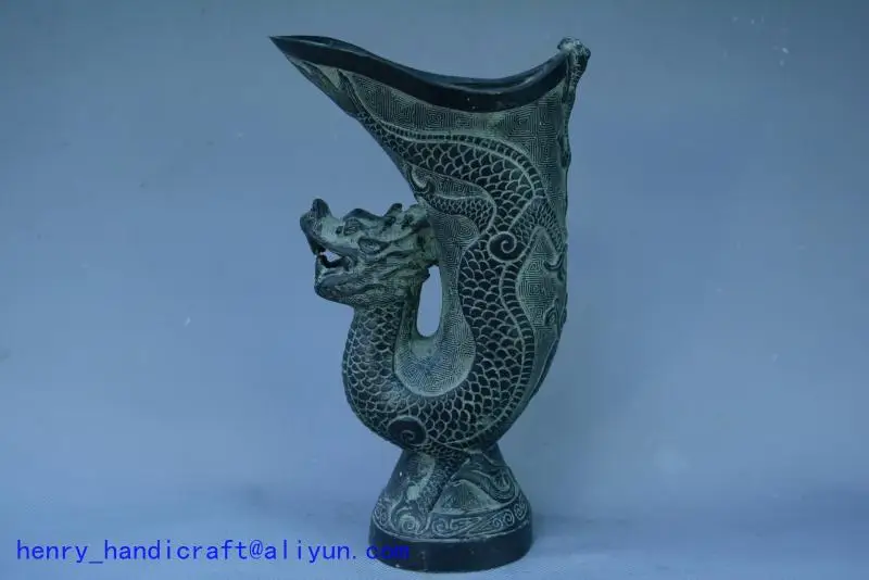 

Collection Chinese HanDyansty(25---186)old bonze vase,Dragon, free shipping