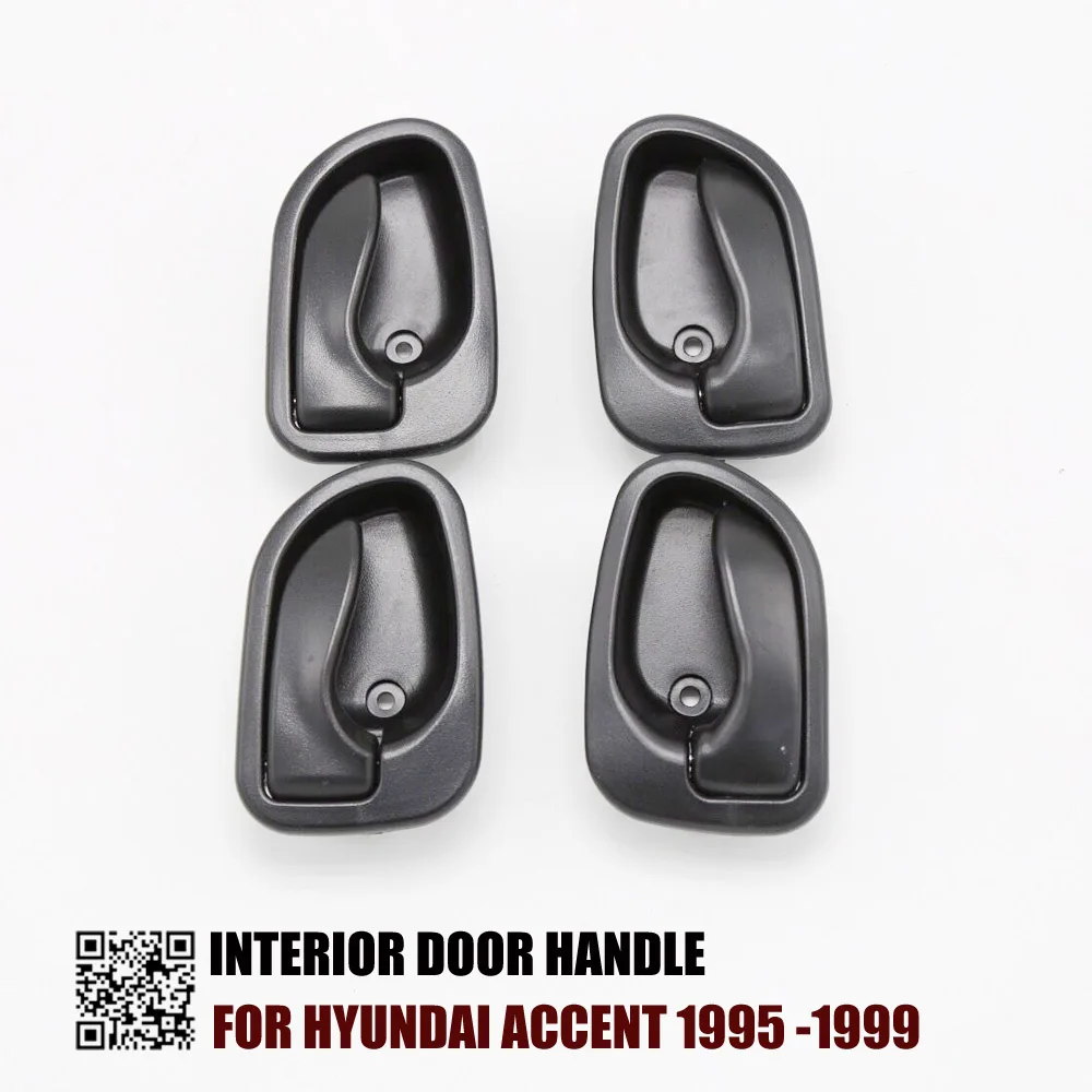 Inside Door Handle Front Rear Left Right Set 4pcs 82620-22001 82610-22001 For Hyundai Accent 1995 1996 1997 1998 1999