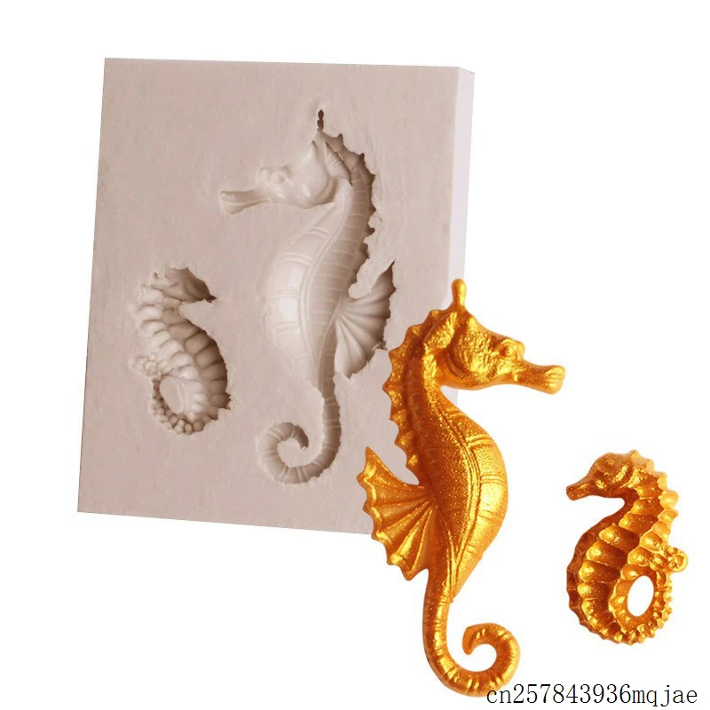 

100pcs Cake Tools Sea Horse Mould Silicone Seahorse Mold Cake Fondant Tool Decorating DIY Kitchen Bakeware