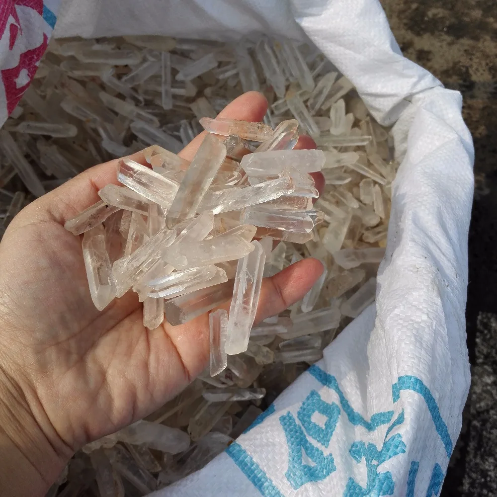 Quartz Crystal Point 50G/Lot Natural Clear Rock Crystal Wand Point Healing Chakra Natural Stones and Minerals Home Decor