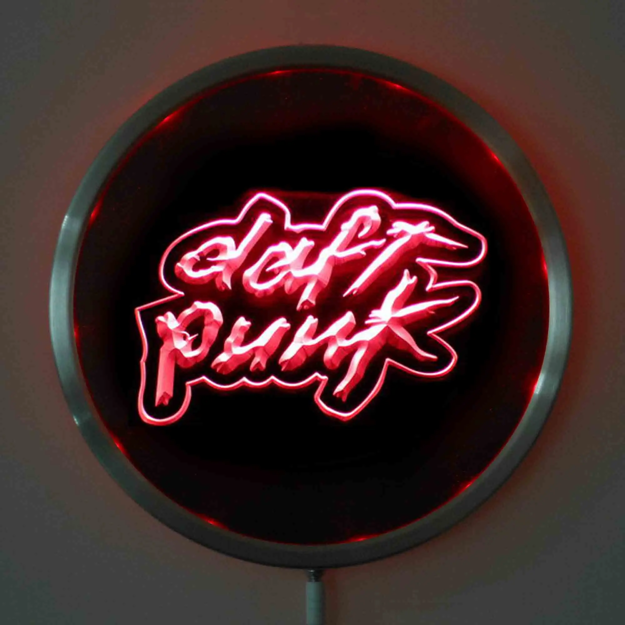 rs-0311 DISCOVERY DAFT PUNK LED Neon Round Signs 25cm/ 10 Inch - Bar Sign with RGB Multi-Color Remote Wireless Control Function