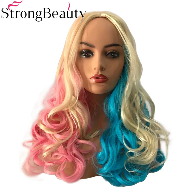

StrongBeauty Rainbow Cosplay Wig Long Curly Synthetic Hair Wigs