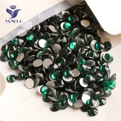 YANRUO 2058NoHF SS3-S34 Emerald Glue On Nails Flatback Strass Stones And Crystals Non Hot Fix Rhinestone