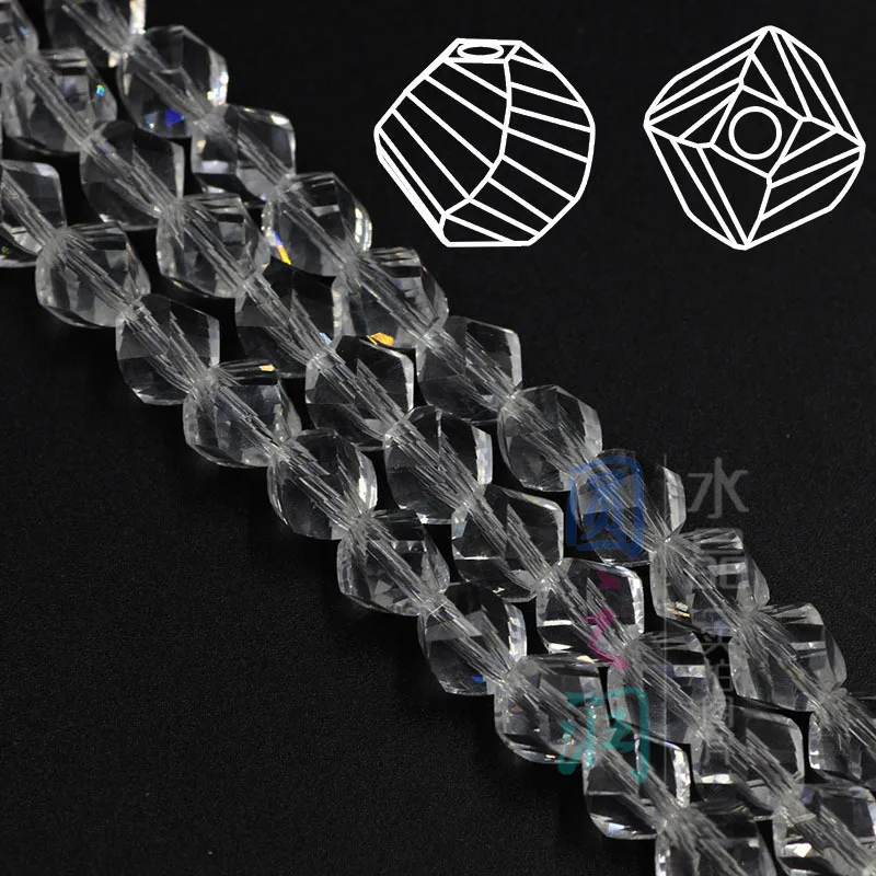 4MM 100Pcs/lot Twisted Faceted Crystal Glass Quartz Austrian crystals Loose Spacer Beads For DIY Fashion Charms Jewelry Making