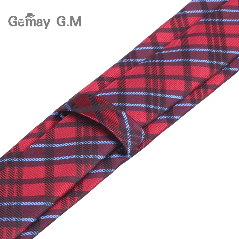 Corbatas de Cachemira para hombre, corbatas de cuello clásicas de Jacquard, corbata azul y roja para regalo, trajes de fiesta a cuadros a rayas para hombre