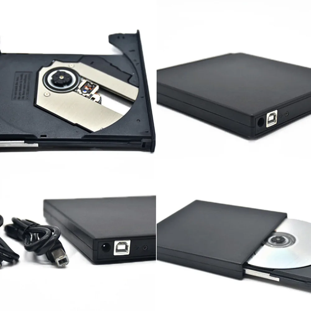 Gravador externo de dvd cd rw, dispositivo de gravação externo com usb slim 8x dvdrw dl dvd e cd rw, drive gravador, todos os peças e para mac