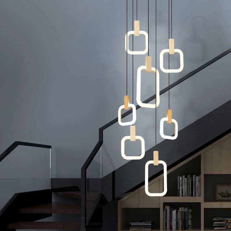 

Modern simple wooden Pendant lamps European Personality bar table chandelier art lightings Villa Dining room creative droplights