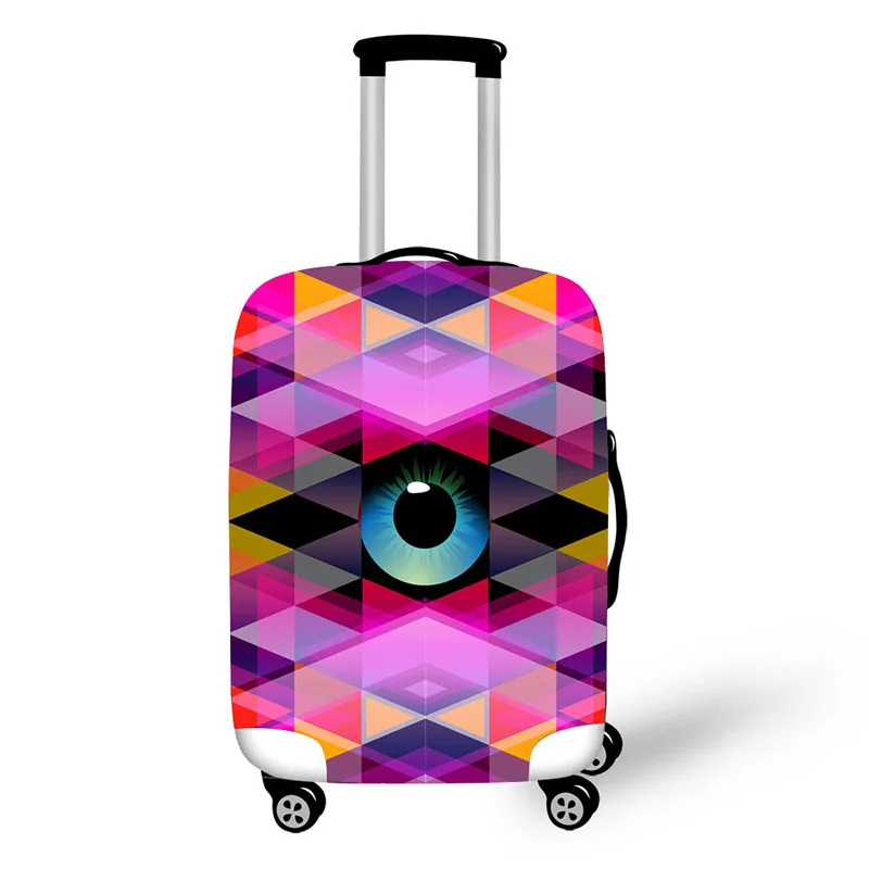 case for suitcases cover cartoon eyes case suitcase luggage protective covers Travel accessories 3D Colorful zipper 18-30 Inch