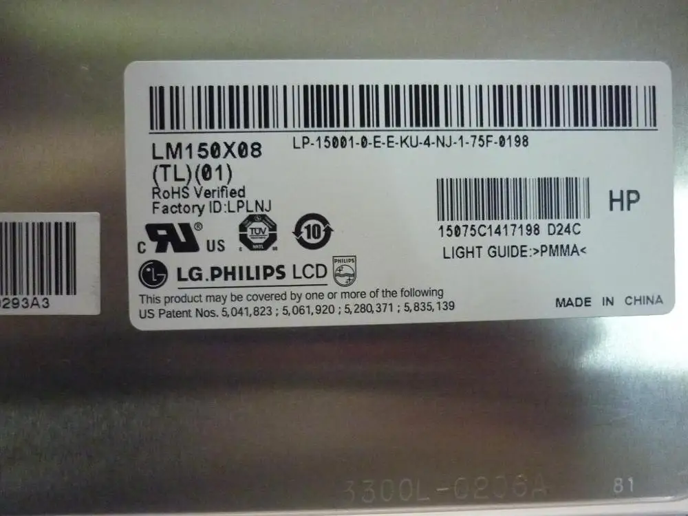 DHL frete grátis original novo 15 ''polegadas LM150X08 tela lcd industrial