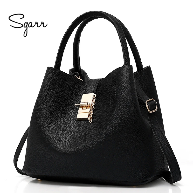 SGARR black red women bags bucket bag crossbody single shoulder female handbag designers luxury messenger bag women mother bags