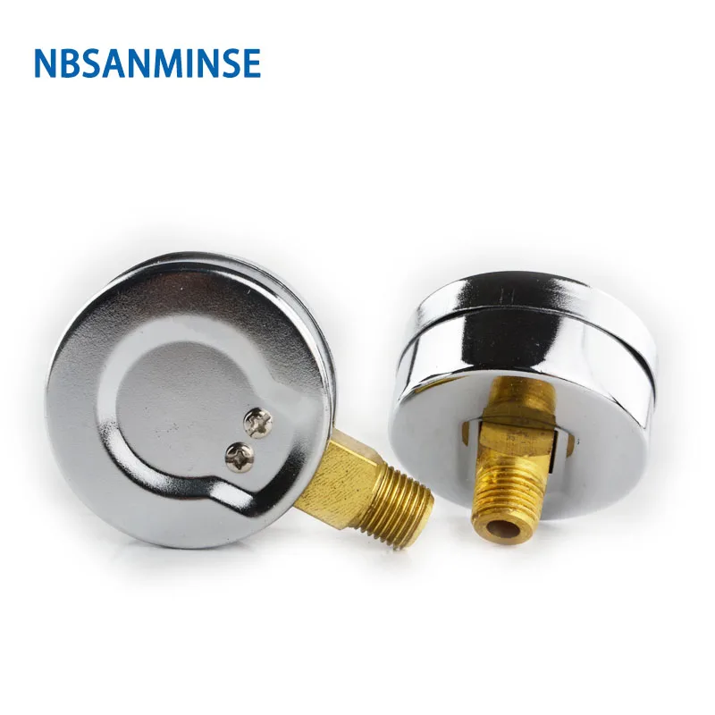 NBSANMINSE SMCB General Purpose Air Pressure Gauge 1/4G / NPT 2 inch 50mm Metal Pressure Gauge 10Bar 150 Psi Pneumatic Air Gauge