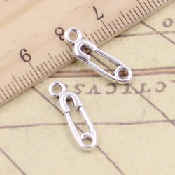 30 stücke Charms Sicherheit Pin Baby Windel 19x6mm Tibetischen Bronze Silber Farbe Anhänger Antiken Schmuck, Die DIY handgemachte Handwerk