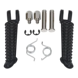 Motorcycle Matt Black Front Foot Pegs Footrests For Yamaha YZF R1 1998-2021 YZF-R6 1999-2020 12