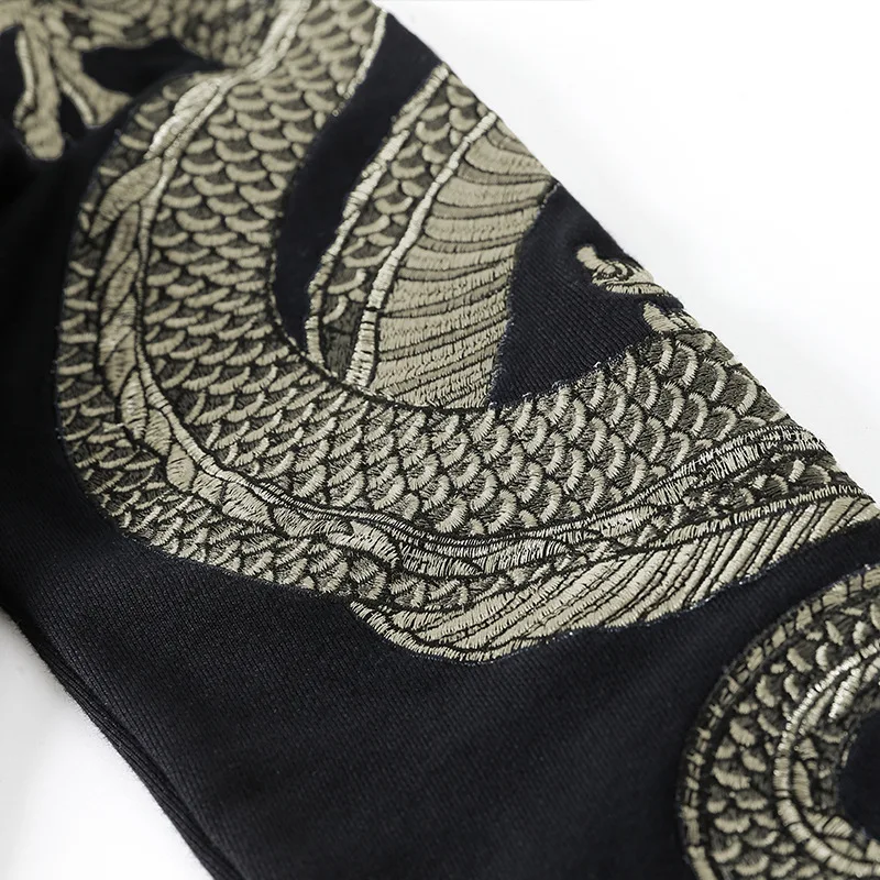 Supzoom Top Fashion Loose  Autumn And Winter New Arrival Dragon Embroidery Chinese Style Popular Casual Animal Cotton Hoodies