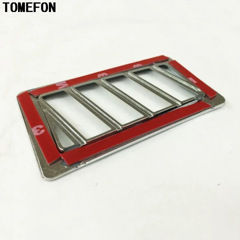 TOMEFON For Toyota Corolla Auris 2016 2017 Console Air Conditioning Outlet Air Vent Cover Trim Interior Accessories ABS Chrome