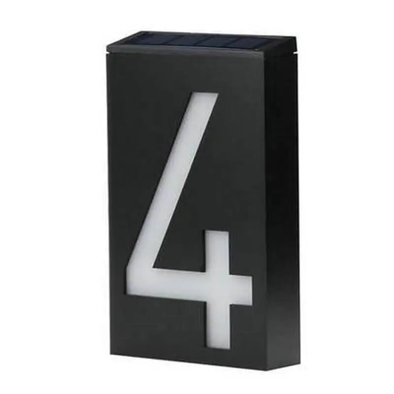 Outdoor waterproof solar light backlit address number led house number image 4