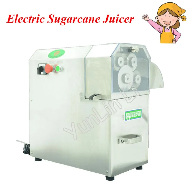 4 Rollers Sugarcane Juicer Stainless Steel Electric Sugarcane Juicer Machine with 4 Rollers Automatic Pulp Ejection