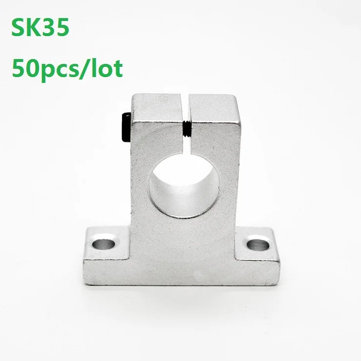 

50pcs/lot SK35 35mm shaft Linear rail shaft support guide bearing end bearings CNC router 3D printer parts SH35A