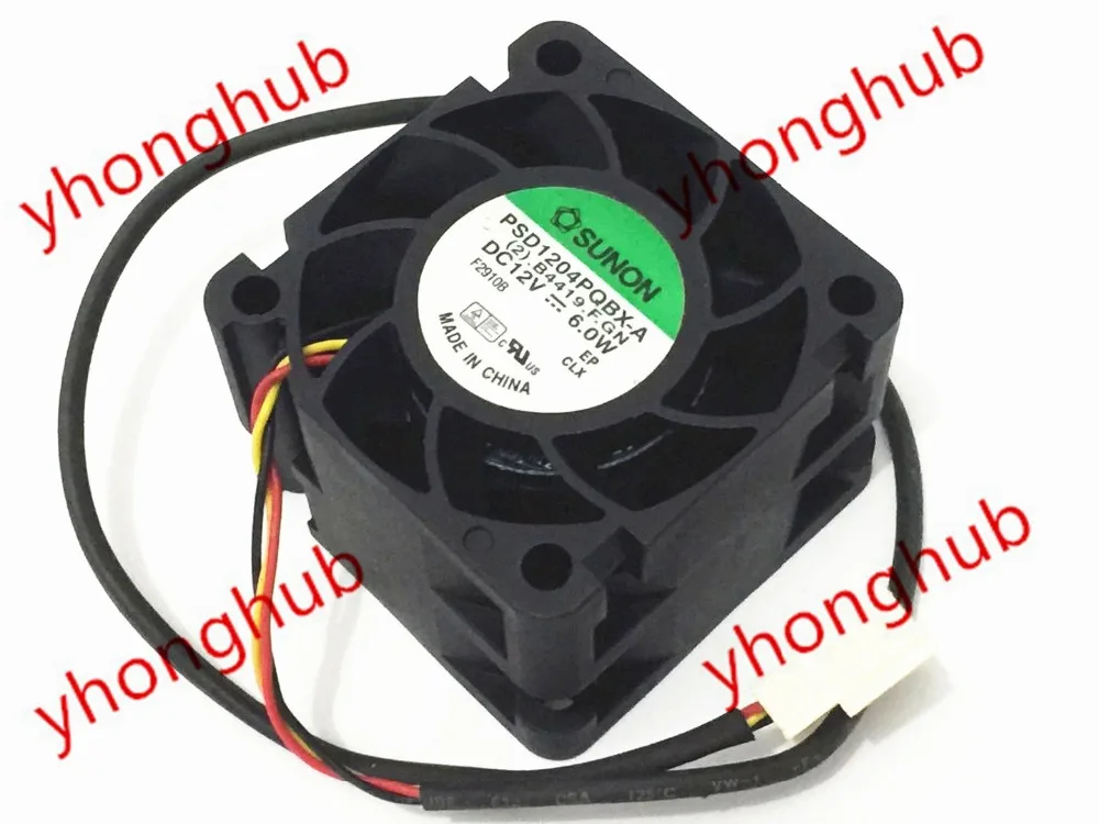 

SUNON PSD1204PQBX-A (2).B4419.F.GN DC 12V 6W 3-wire 40x40x28mm Server Cooling Fan