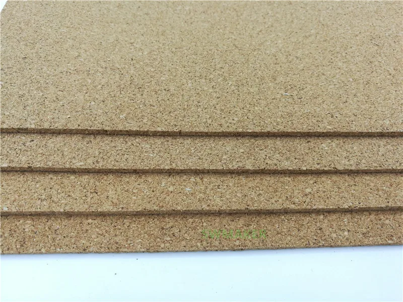 2pcs 300mm Squares cork sheet 2mm thick (300mm x 2mm) 100% natural cork plate for Reprap Lulzbot 3D printer