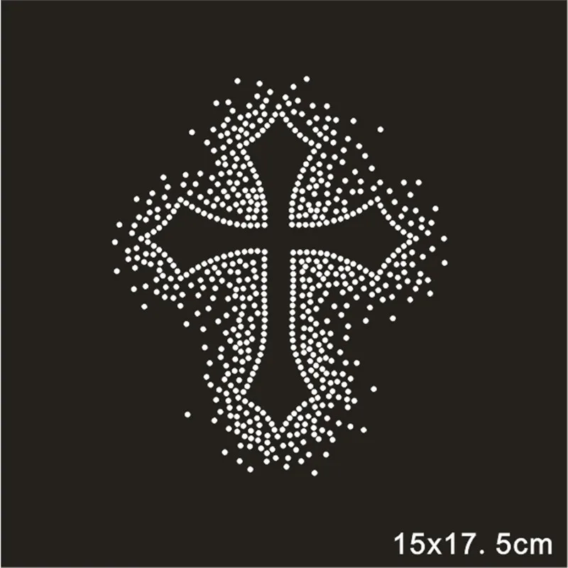 

Rhinestone Iron On Transfers, Hotfix Rhinestones Clothes Stickers, Cross Decorations, Clothing Appliques, 1 Pc Lot