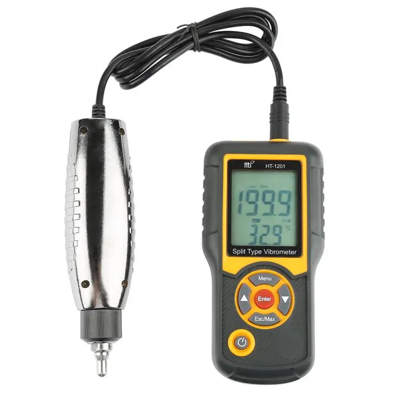 Digital Split Type Vibration Meter High Accuracy Vibration Tester Speed Range 0.1-199.9mm/s Acceleration Sensor Gauge With Probe