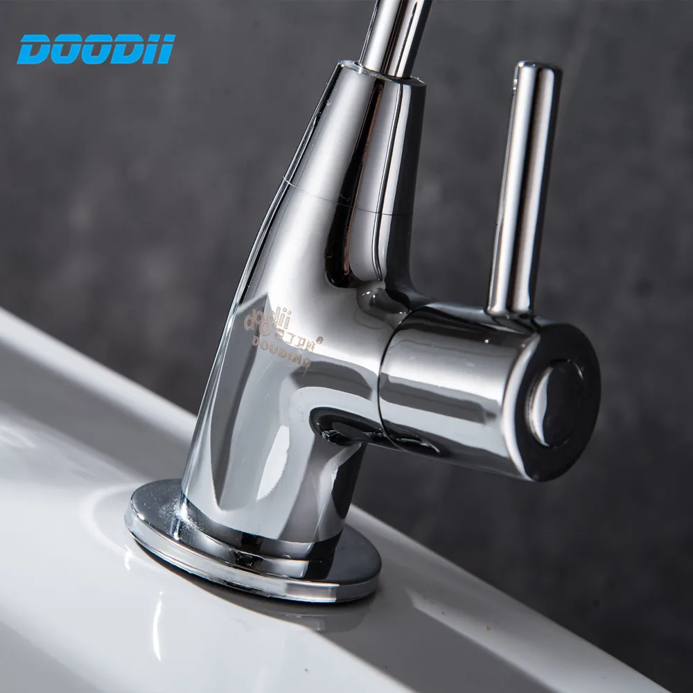 DooDii 1/4 "Messing Waterzuiveraar Kraan Omgekeerde Osmose RO Drinkwater Filter Kraan Externe Chrome Plating