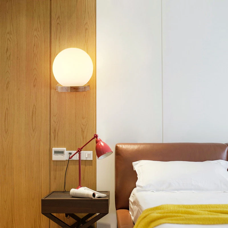 

Creative Modern Simplicity Home Lighting LED Wooden Wall Lamp Luster Bedside Lamp Bedroom / Living Room /Aisle / Stairs E 27