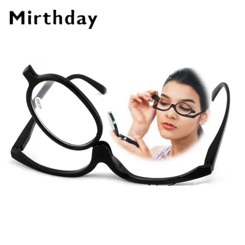 180 Degree Rotating Makeup Reading Glasses Monocular Cosmetics Glasses Women Magnify Cosmetic Mirror Flip up Reading Glasses