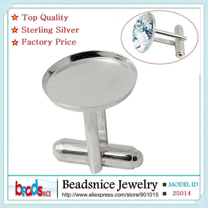 Beadsnice ID25014 ใหม่ 925 sterling silver cufflinks ขายส่งโรงงานราคาภาษาฝรั่งเศสคำ cufflink 18 มม cuff link ช่องว่าง