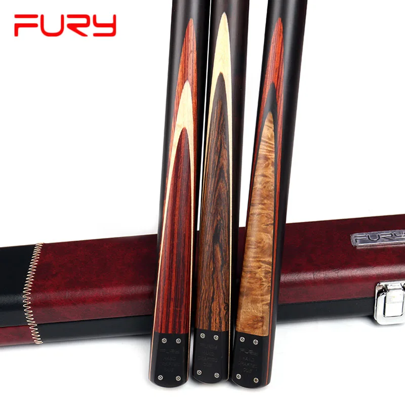 

FURY SN Handmade Limited 3 4 Snooker Cue 9.8mm Tips Snooker Cues Case Set Black 8 China